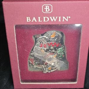 Vintage 1998 Baldwin SNOWMAN FAMILY 77050.010 Christmas Ornament-Holidays,Decor